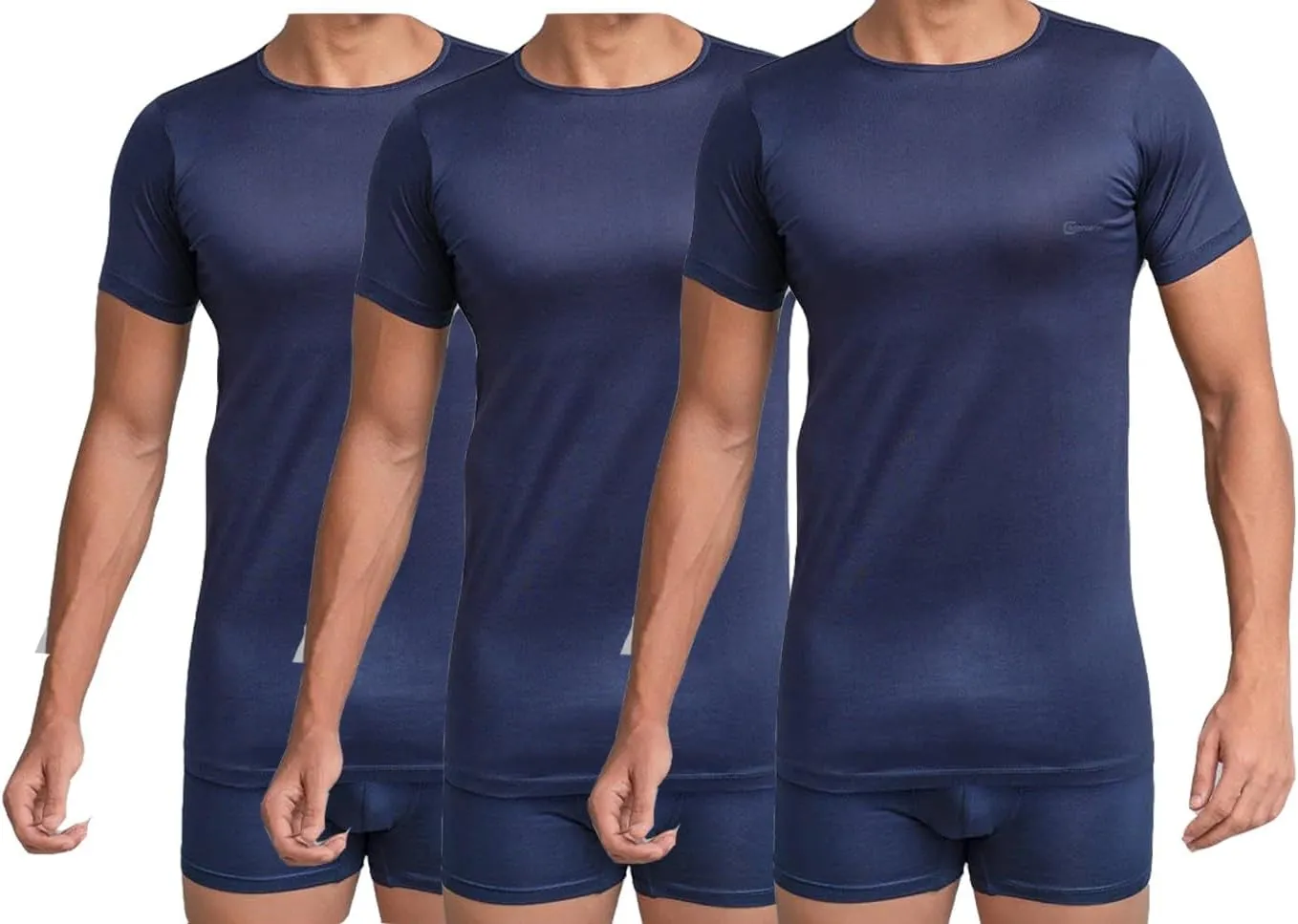 100% Egyptian Cotton Underwear MERCERIS Men's Undershirt - Undershirts for Men (Pack of 3)