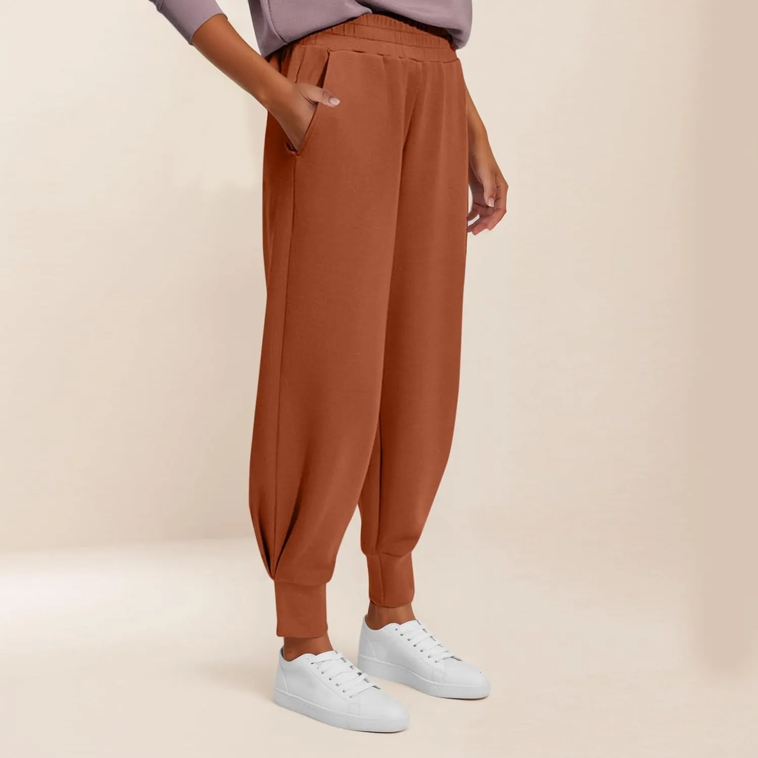 2024 Cinch Bottom Sweatpants Women's Casual High Waisted Joggers Workout Active Baggy Lounge Trousers with Pockets