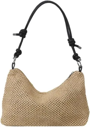 2025 new Straw Clutch Bag Cute Summer Beach Bags For Women Rattan Purses Straw Handbags Small Bucket Bag Travel Crossbody