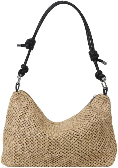 2025 new Straw Clutch Bag Cute Summer Beach Bags For Women Rattan Purses Straw Handbags Small Bucket Bag Travel Crossbody