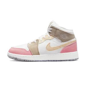 Air Jordan 1 Mid GS Pink Tan