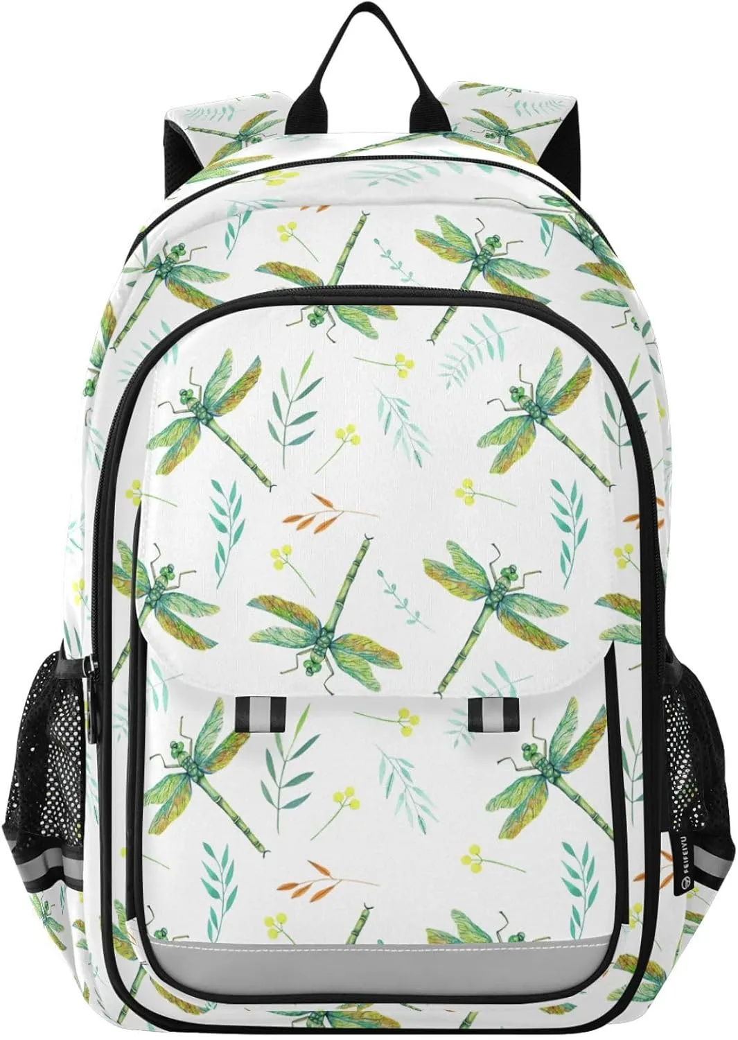 ALAZA Green Dragonfly Laptop Backpack Purse for Women Men School Bag 17 Inch Bookbag Student Boys Girls Travel Casual Daypack