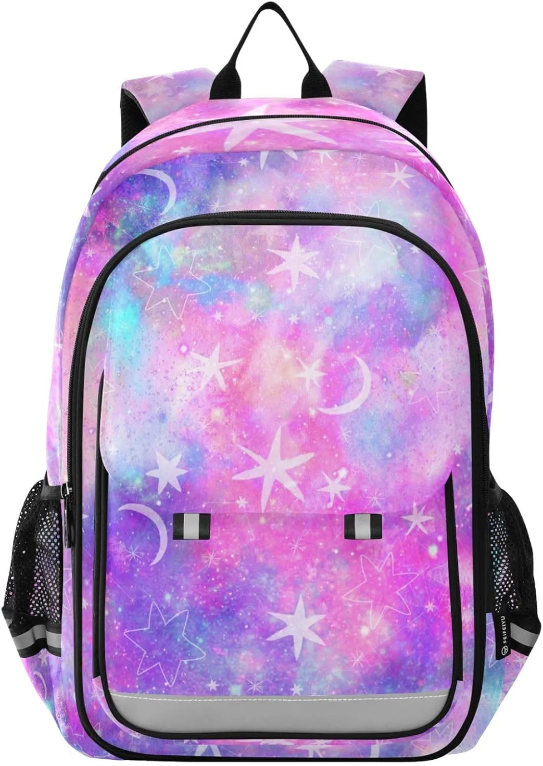 ALAZA Marble Galaxy Star Moon Laptop Backpack Purse for Women Men School Bag 17 Inch Bookbag Student Boys Girls Travel Casual Daypack