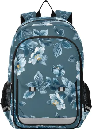 ALAZA Paisley Floral Muted Color Flower Laptop Backpack Purse for Women Men School Bag 17 Inch Bookbag Student Boys Girls Travel Casual Daypack