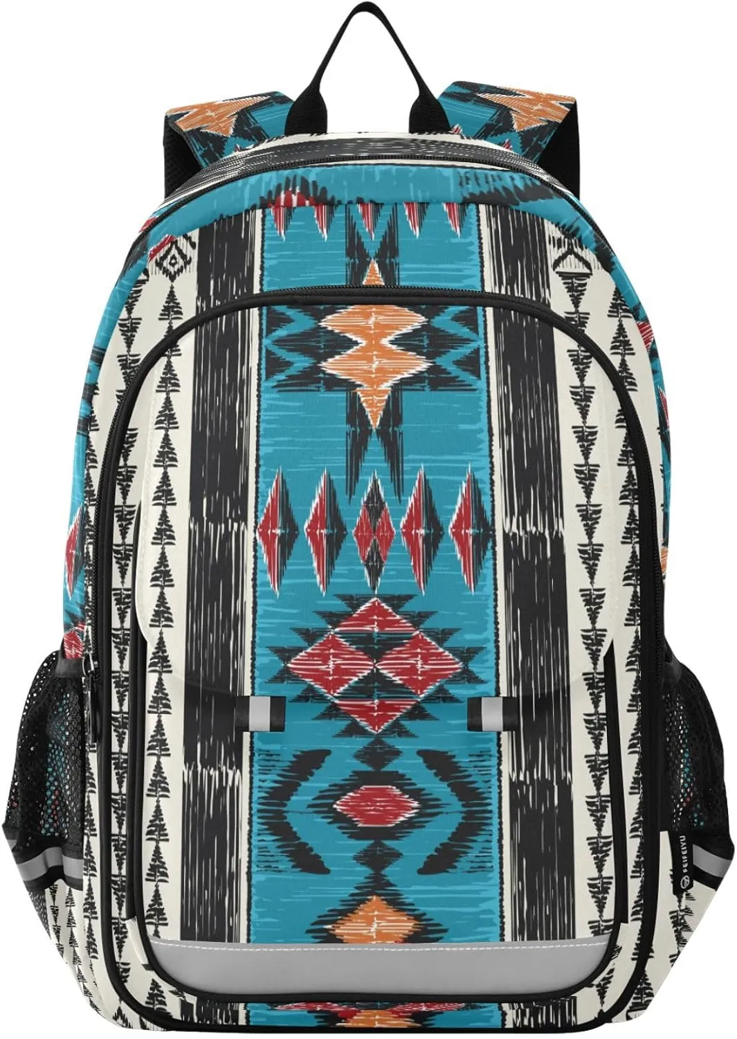 American Indian Aztec Geometric Laptop Backpack Purse for Women Men School Bag 17 Inch Bookbag Student Boys Girls Travel Casual Daypack