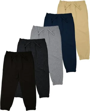 Andrew Scott Kids Cotton Joggers | Boys - Girls Toddler French Terry Sweatpants | Multi Packs & Colors