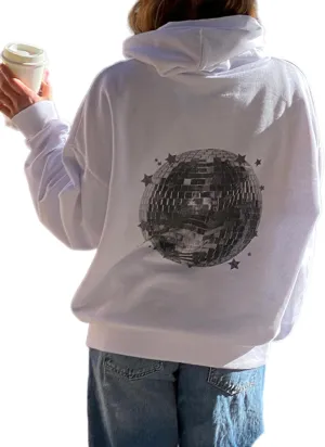 Aonoapll Women Y2k Graphic Oversized Hoodie Loose Long Sleeve Vintage Sweatshirt Aesthetic Print Preppy Hooded Pullover