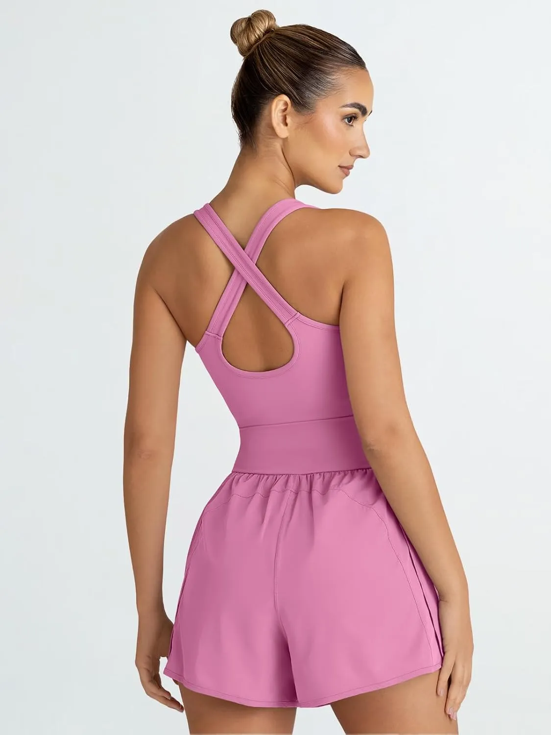 AUTOMET Womens Rompers Workout Sets Summer Outfits One Piece Jumpsuits Casual Sleeveless Bodysuits Yoga Fashion Pilates 2025
