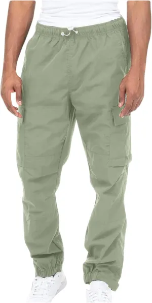 Aymnlox Cargo Pants for Men Baggy Big and Tall Linen Drawstring Sweatpants Casual Hiking Jogger Athletic Straight Pant Pocket