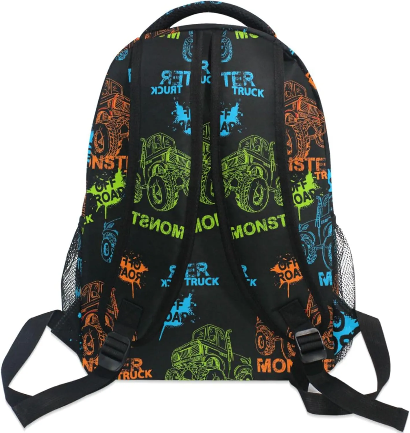 Backpack Off Road Trucks Monster Cars Bookbag Daypack Travel Hiking Camping School Laptop Bag