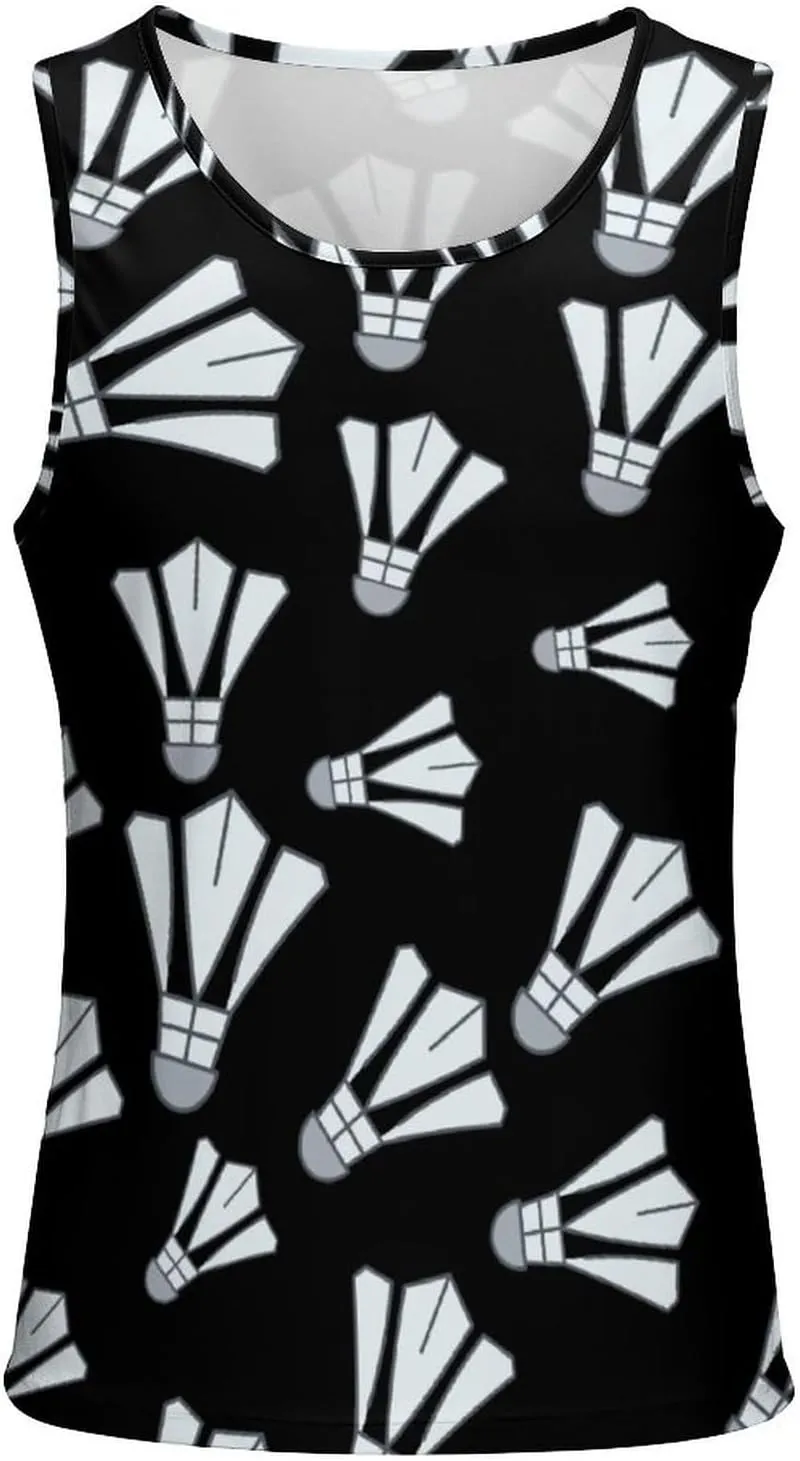 Badminton Men's Tank Tops Summer Sleeveless T-Shirts Gym Workout Tee Casual Beach Tee