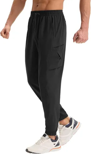 baleaf Mens Hiking Pants Lightweight Quick Dry Joggers with Pockets Cargo Pants Water Resistant Breathable Jogger
