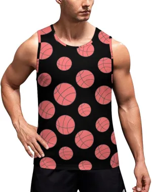 Basketball Men's Tank Tops Summer Sleeveless T-Shirts Gym Workout Tee Casual Beach Tee