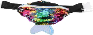 Belt Bag for Women Fashionable Fish Tail Waist Pouch Large Capacity Pu Leather for Daily Use