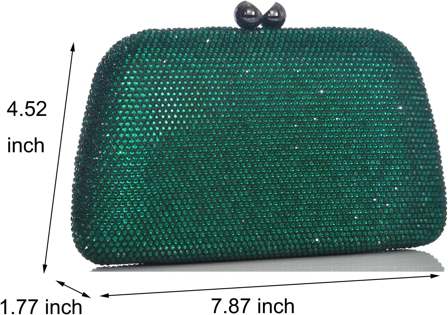 Bright Crystal Clutch Bag Sparkling Full Rhinestone Evening Bag for Women Elegant Formal Occasion Wedding Bridal Graduation