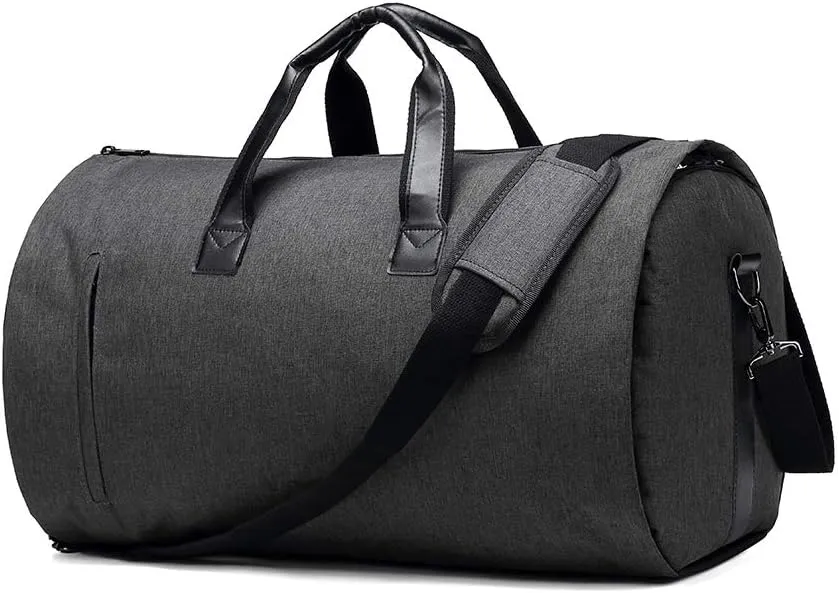 Business Travel Duffle Bag Garment Bags Oversized Flight Bag Weekender Travel Suit Bag 55L Super Capacity Travel Bag (Gray)