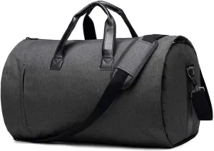 Business Travel Duffle Bag Garment Bags Oversized Flight Bag Weekender Travel Suit Bag 55L Super Capacity Travel Bag (Gray)