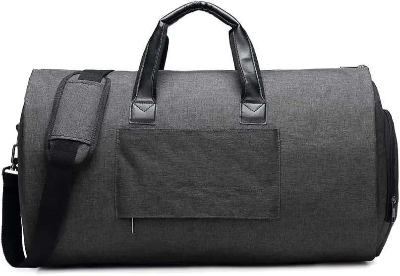 Business Travel Duffle Bag Garment Bags Oversized Flight Bag Weekender Travel Suit Bag 55L Super Capacity Travel Bag (Gray)