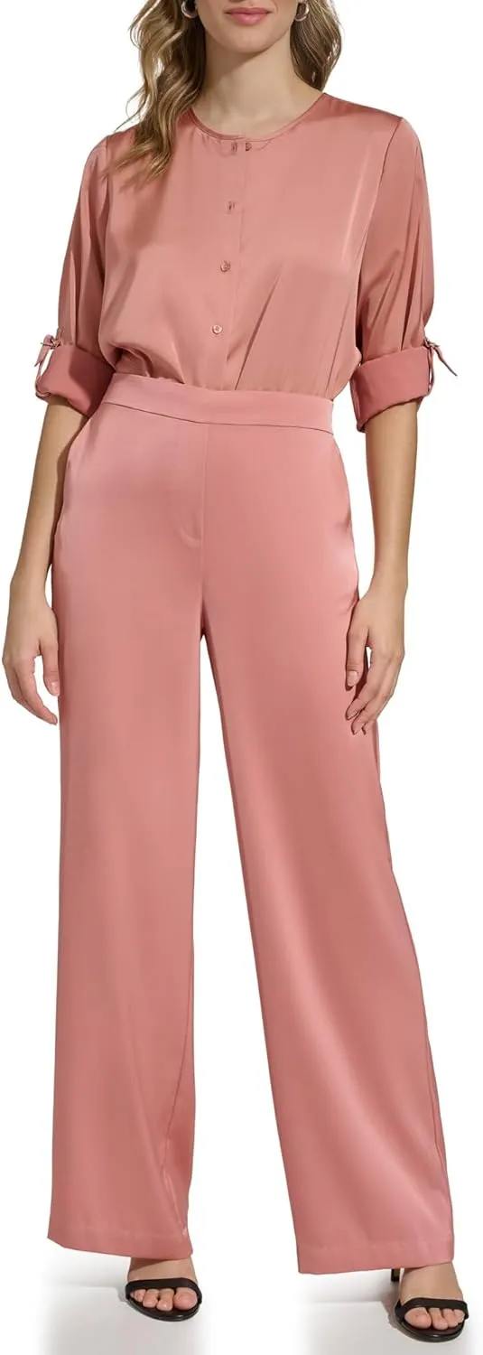 Calvin Klein Women's Wide Leg Pull on Pant