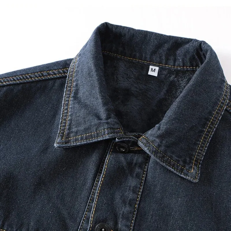 City Style Cargo Denim Jacket