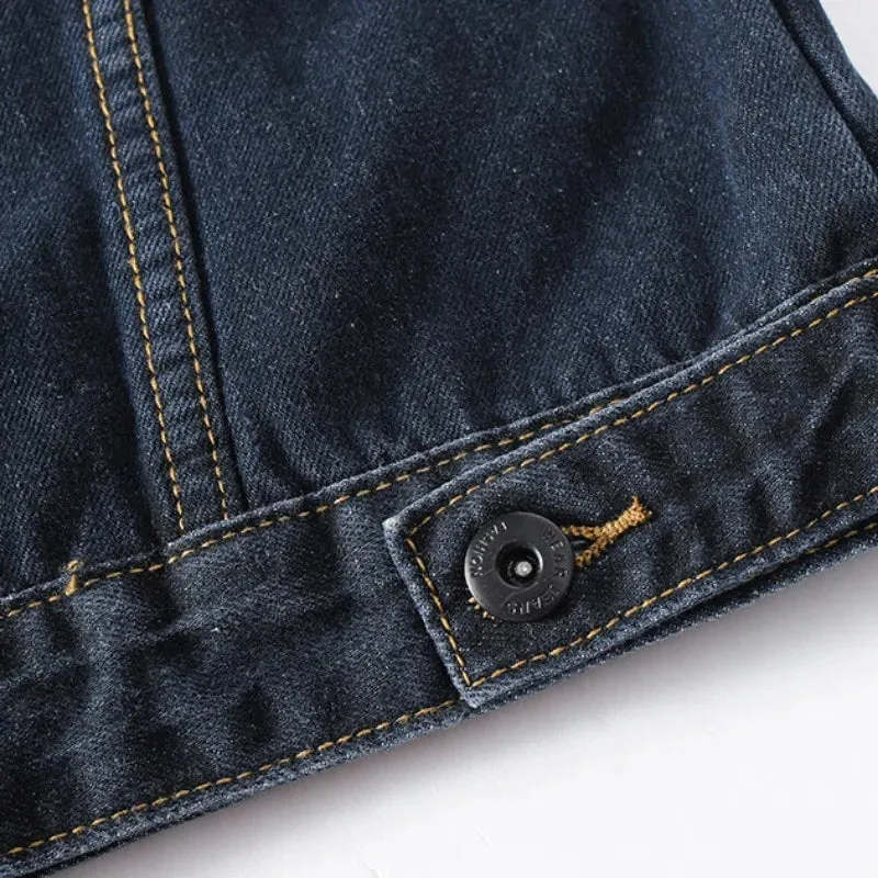 City Style Cargo Denim Jacket