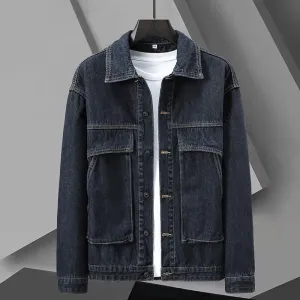City Style Cargo Denim Jacket