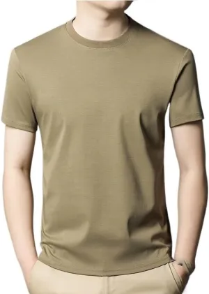 Classic Solid Color Crew Neck T-Shirts for Men Perfect for Casual Wear
