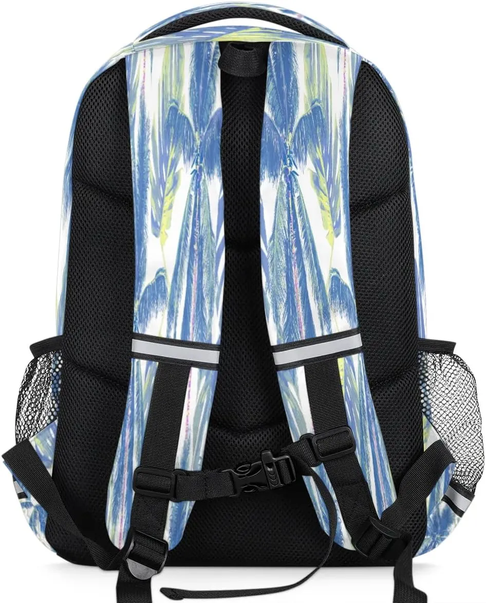 Coconut Palm Leafs Laptop Backpack Lightweight College Backpack with Reflective Strip for Men Women Adult Casual Travel Hiking Gym Work Daypack