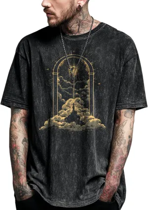 Cool T Shirts for Men Quick Dry Big and Tall Plus Size Short Sleeve Crewneck Funny Graphic Cotton Undershirt