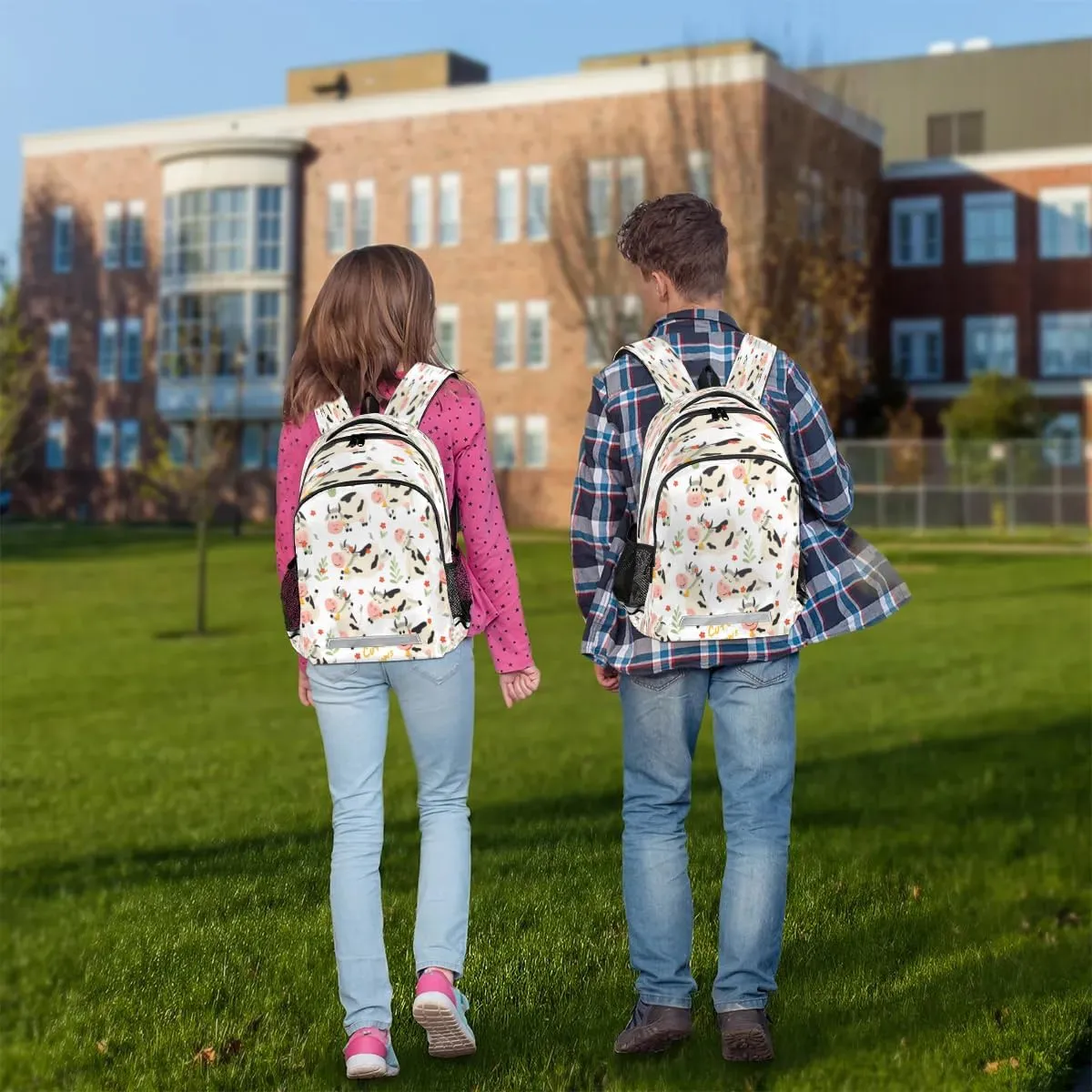 Cow Mood Laptop Backpack Lightweight College Backpack with Reflective Strip for Men Women Adult Casual Travel Hiking Gym Work Daypack
