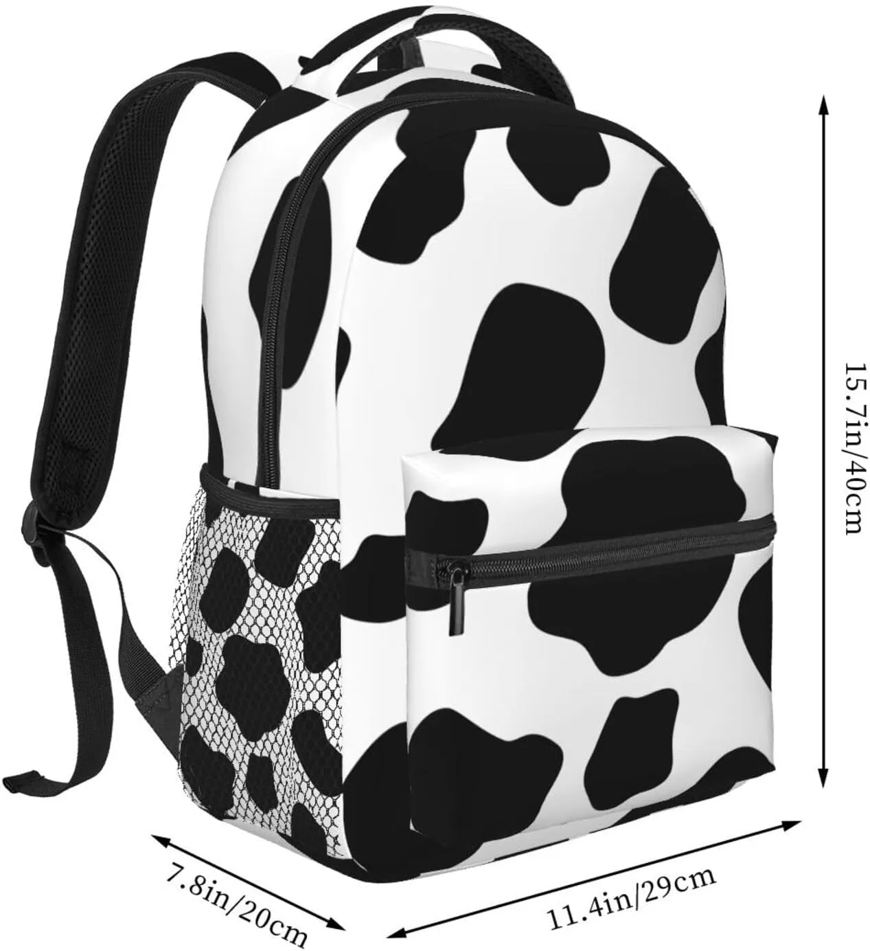 Cow Travel Laptop Backpack for Women Lightweight College Backpack Adjustable Fits 15.6 Inch Laptop Bag Waterproof for Gym, Men, Work