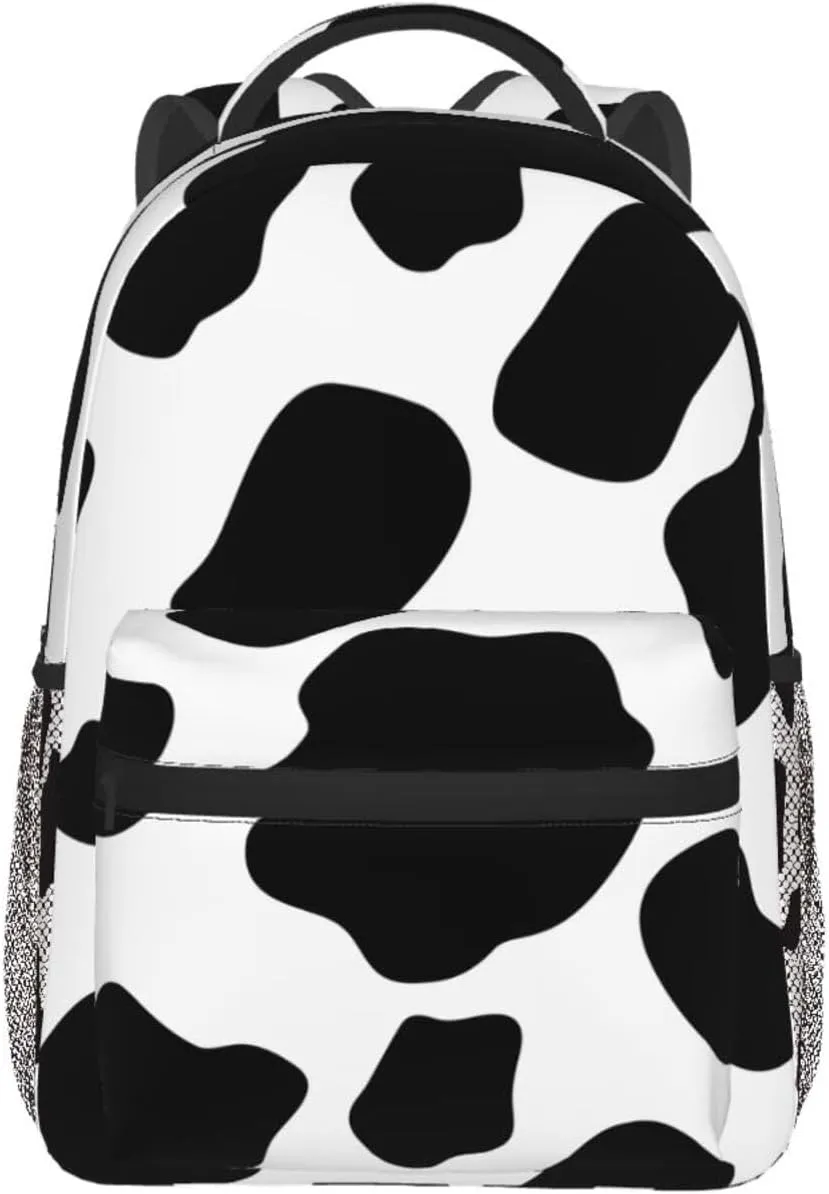 Cow Travel Laptop Backpack for Women Lightweight College Backpack Adjustable Fits 15.6 Inch Laptop Bag Waterproof for Gym, Men, Work