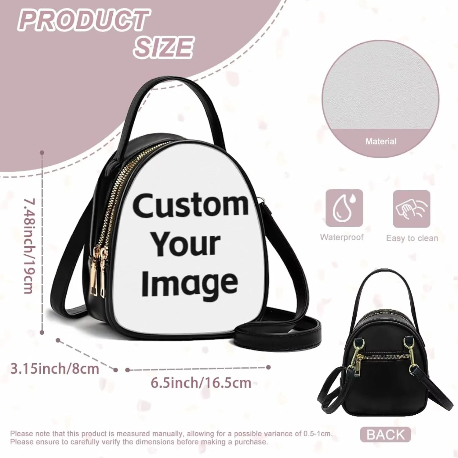 Crossbody Bag for Women Travel Double Layer Small Sling Bag for Women Crossbody Purse with Shoulder Strap