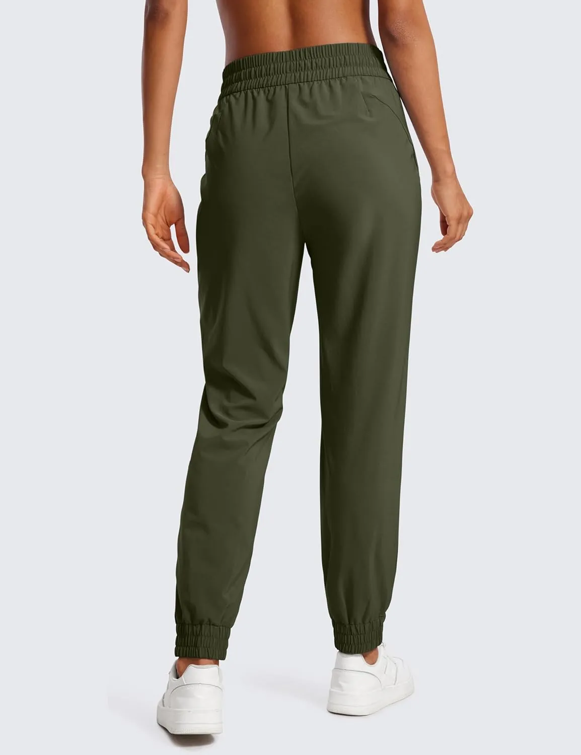 CRZ YOGA Lightweight Joggers for Women Workout Athletic Casual Lounge Travel Pants with Pockets Summer