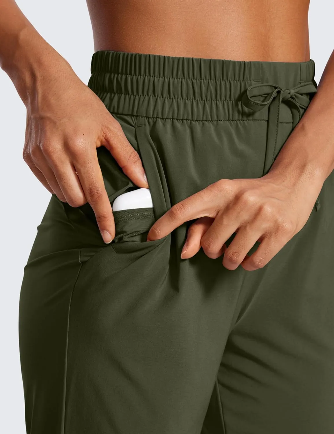 CRZ YOGA Lightweight Joggers for Women Workout Athletic Casual Lounge Travel Pants with Pockets Summer