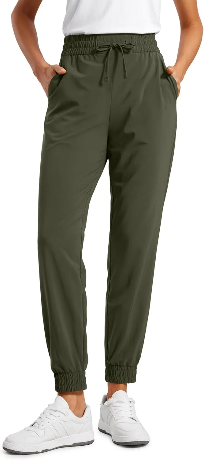 CRZ YOGA Lightweight Joggers for Women Workout Athletic Casual Lounge Travel Pants with Pockets Summer