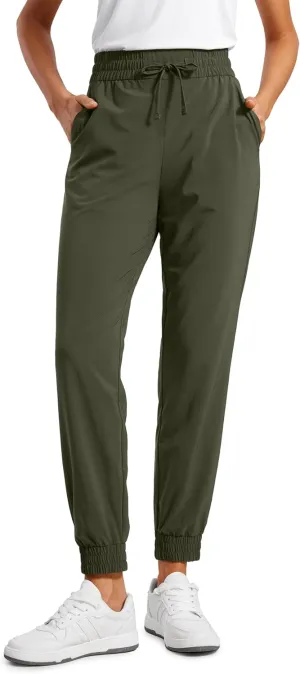 CRZ YOGA Lightweight Joggers for Women Workout Athletic Casual Lounge Travel Pants with Pockets Summer