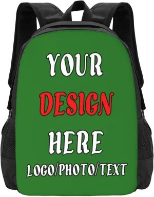 Customized Backpacks For Mens Womens,With Photo Text Customize Laptop Backpack Casual Travel Backpack