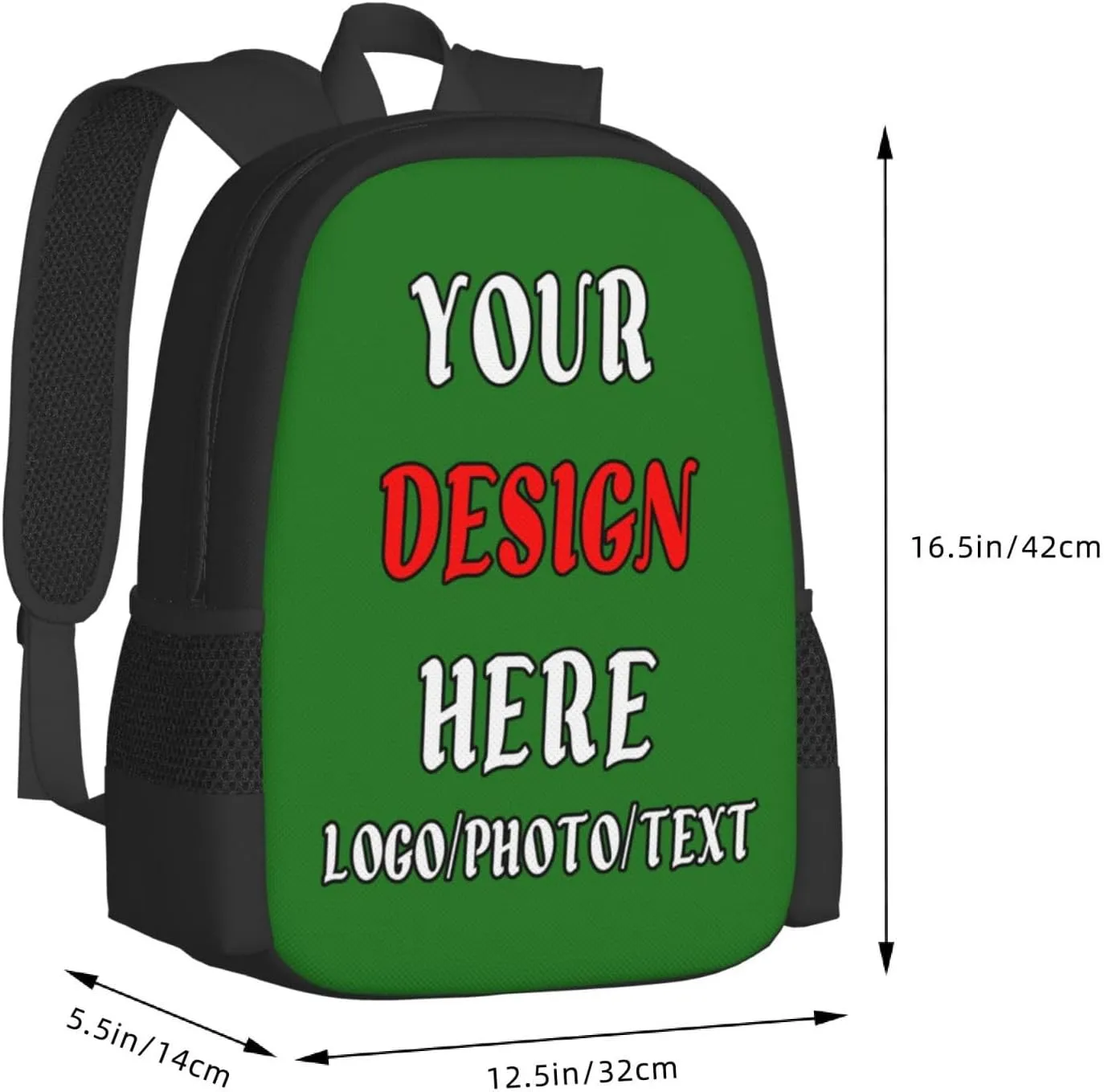 Customized Backpacks For Mens Womens,With Photo Text Customize Laptop Backpack Casual Travel Backpack