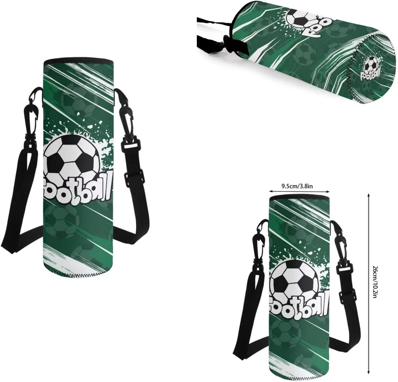 Cute Football Kids' Backpacks & Lunch Boxes School Bag for Girls Kids Backpacks Boys School Bag for Teenage Girls Lunch Bags for School Insulated Pencil Box Bottle Cooler Bag