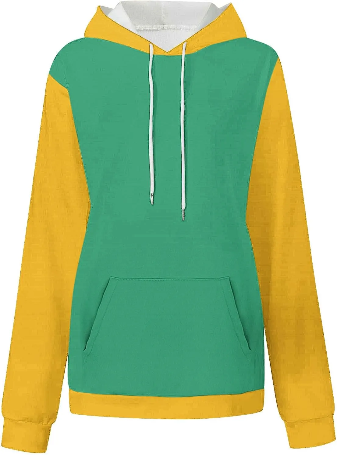 Dademeo Women's Oversized Sweatshirt Casual Long Sleeve Color Block Hooded Pullover Tops Loose Fit Sports Hoodies with Pocket