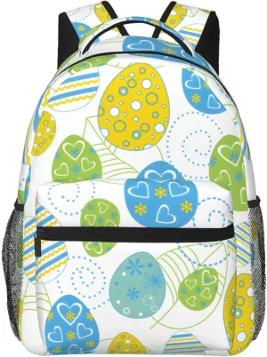 Easter Travel Laptop Backpack Women Lightweight Backpack Adjustable College Backpack Fits 15.6 Inch Laptop Waterproof Travel Backpack for Men, Work