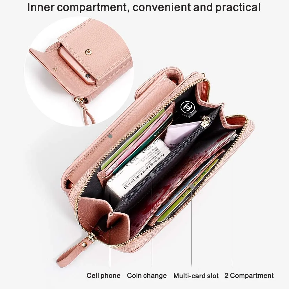 ELEOPTION Women Bag Crossbody Shoulder Bag Handbag PU Satchel Phone Wallet Purse Wallets Bags