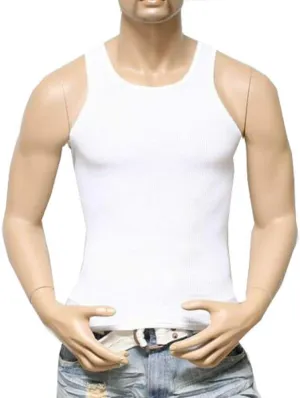 elpishop T-Shirts Tank Top Mens 100% Cotton A-Shirt Ribbed Undershirt Size M