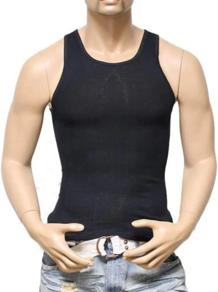 elpishop T-Shirts Tank Top Mens 100% Cotton A-Shirt Ribbed Undershirt Size M