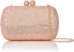 Evening Handbag with Full Rhinestone Bling Crystal Clutch Bag for Women Formal Evening Party Graduation Wedding Promp