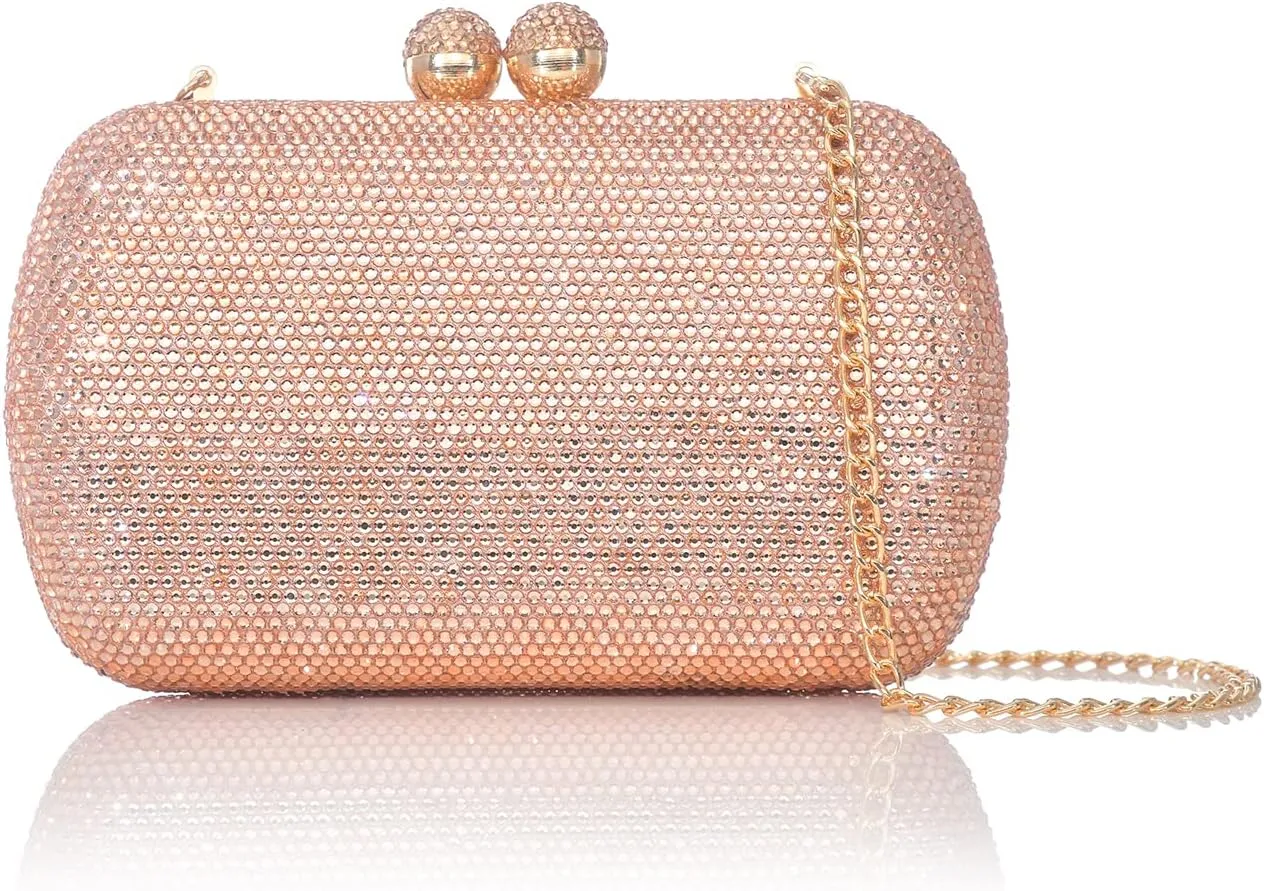 Evening Handbag with Full Rhinestone Bling Crystal Clutch Bag for Women Formal Evening Party Graduation Wedding Promp
