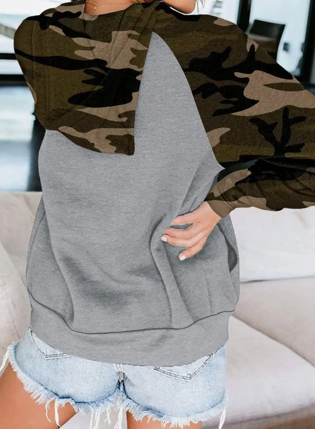 Ezbelle Women's Color Block Zip Up Hoodie Sweatshirt Casual Long Sleeve Jacket Sweater with Pockets