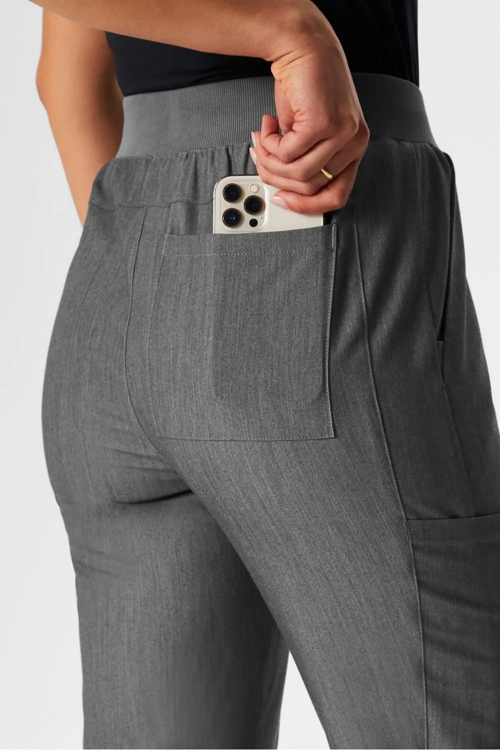 Fabletics Women's High Rise Active Scrub Jogger - MotionTech, 4-Way Stretch, Pocket-Packed, Lightweight, Semi-Slim Fit