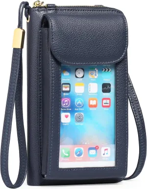 FALAN MULE Small Cell Phone Crossbody Bag Purse for Women, PU Leather Wallet Purse